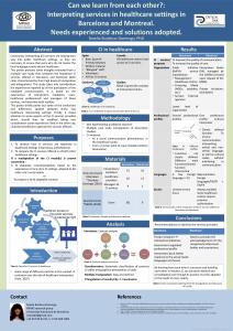 Interpreting services in healthcare settings in