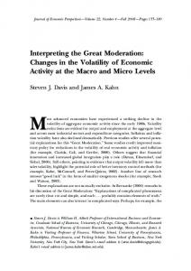 Interpreting the Great Moderation: Changes in the Volatility ... - Faculty