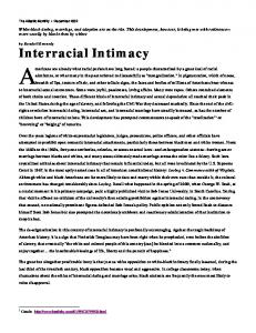 Interracial Intimacy