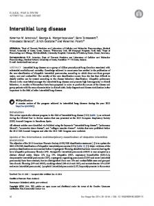 Interstitial lung disease