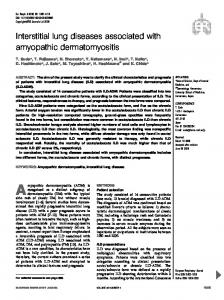 Interstitial lung diseases associated with amyopathic dermatomyositis