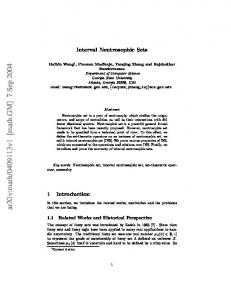 Interval Neutrosophic Sets