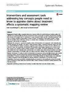 Interventions and assessment tools addressing ... - Systematic Reviews