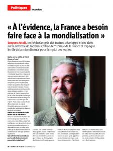 INTERVIEW. Jacques Attali - Maire-Info