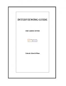 INTERVIEWING GUIDE