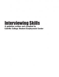 Interviewing Skills - Cabrillo College