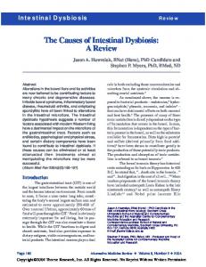 Intestinal Dysbiosis - Semantic Scholar