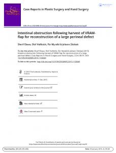 Intestinal obstruction following harvest of VRAM- flap