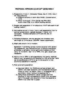 INTRACELLULAR CA2+ USING INDO-1: SAMPLE PROTOCOL