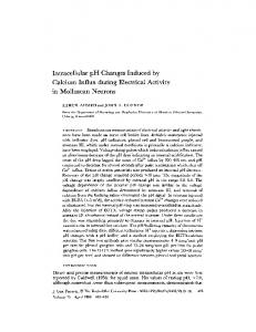 Intracellular pH changes induced by calcium influx during electrical ...