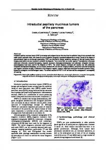 Intraductal papillary mucinous tumors of the