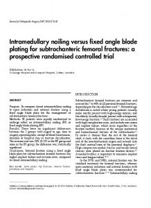 Intramedullary nailing versus fixed angle blade ... - Semantic Scholar