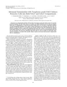 Intranasal Immunization with Toxoplasma gondii SAG1 Induces ...