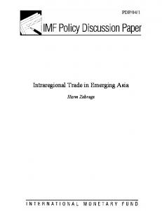 Intraregional Trade in Emerging Asia - CiteSeerX