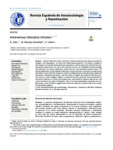 Intravenous lidocaine infusion