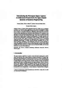 Introducing the European Space Architectural Framework ... - CiteSeerX