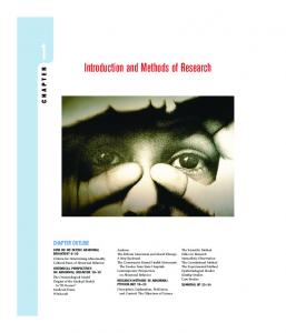 Introduction and Methods of Research