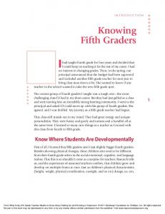 Introduction: Knowing Fifth Graders