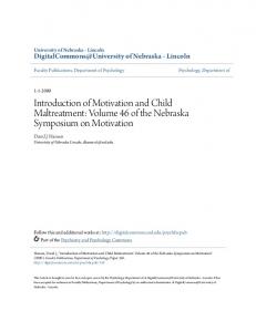 Introduction of Motivation and Child Maltreatment - DigitalCommons ...