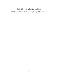 Introduction to C++ (PDF) - MIT OpenCourseWare