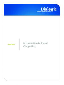 Introduction to Cloud Computing