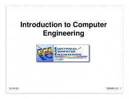 Introduction to Computer Engineering