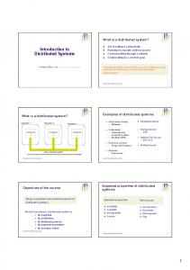 Introduction to Distributed Systems