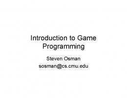 Introduction to Game Programming