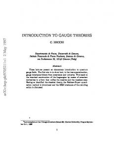 Introduction to Gauge Theories