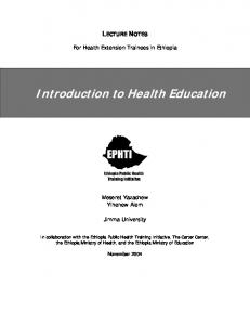 Introduction to Health Education