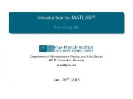 Introduction to MATLAB