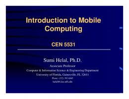 Introduction to Mobile Computing