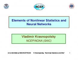 Introduction to Nonlinear Statistics and Neural Networks