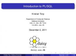 Introduction to PL/SQL