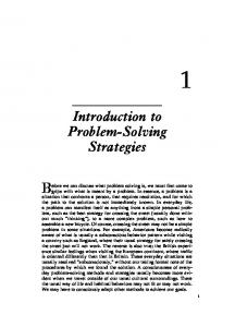 Introduction to Problem-Solving Strategies
