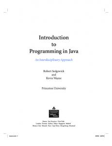 Introduction to Programming in Java