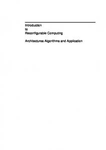 Introduction to Reconfigurable Computing