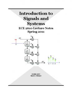 Introduction to Signals and Systems