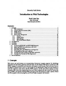 Introduction to Web Technologies