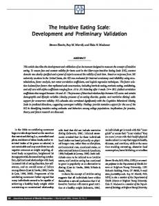 Intuitive Eating Scale