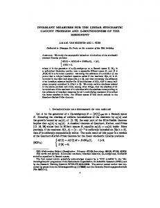 INVARIANT MEASURES FOR THE LINEAR STOCHASTIC CAUCHY ...