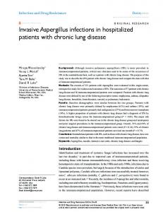 Invasive Aspergillus infections in hospitalized ... - Semantic Scholar