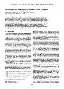 Inverse Hydrologic Modeling Using Stochastic GrowthAlgorithms