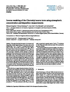 Inverse modeling of the Chernobyl source term ... - Atmos. Chem. Phys