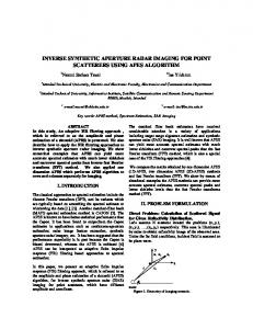 inverse synthetic aperture radar imaging for point ...