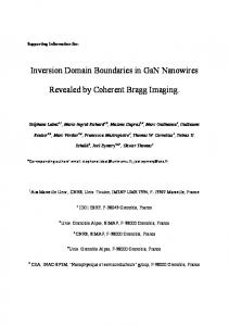 Inversion Domain Boundaries in GaN Nanowires ...