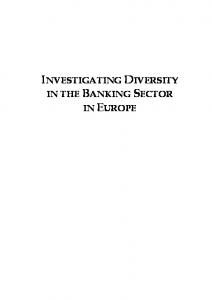 investigating diversity in the banking sector in europe - Archive of ...