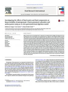 Investigating the effects of food matrix and food components on ...