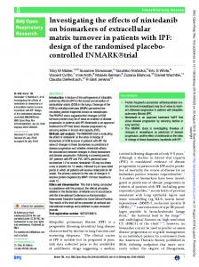 Investigating the effects of nintedanib on biomarkers of extracellular ...