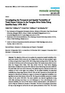 Investigating the Temporal and Spatial Variability of Total ... - MDPI